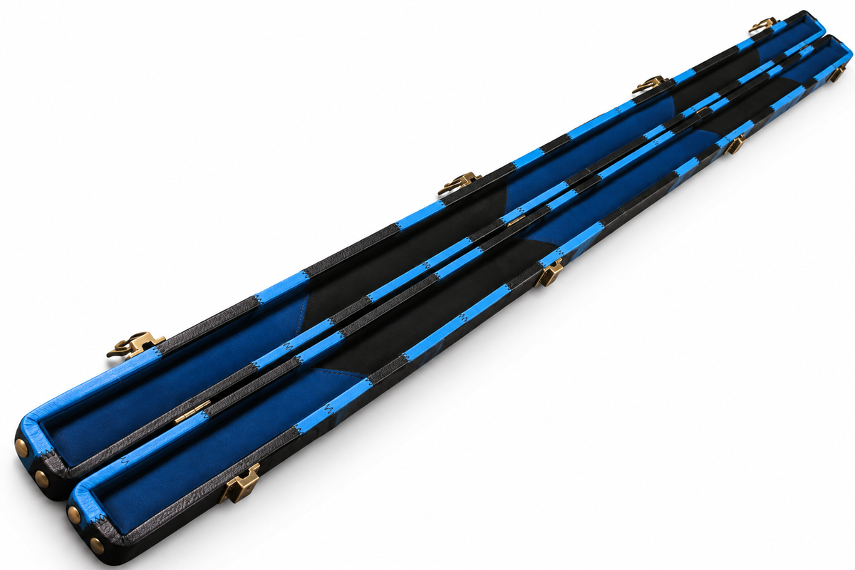 Slimline Patchwork Blue & Black | 1 Piece Cue Case
