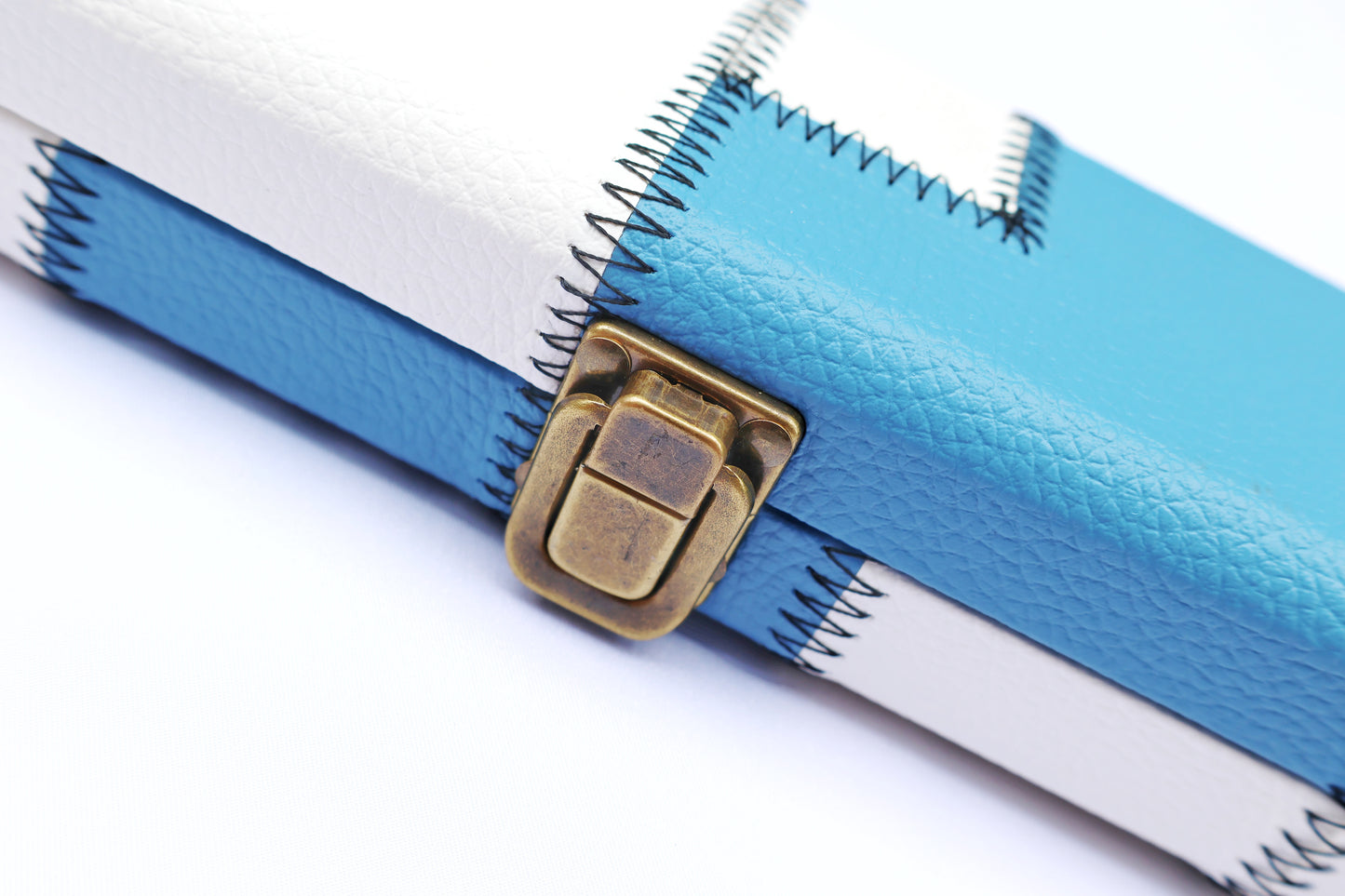 Patchwork Blue & White | 1 Piece Cue Case - Perry Cues