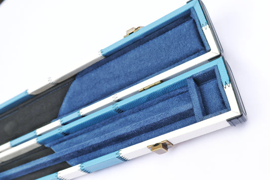 Patchwork Blue & White | 1 Piece Cue Case - Perry Cues