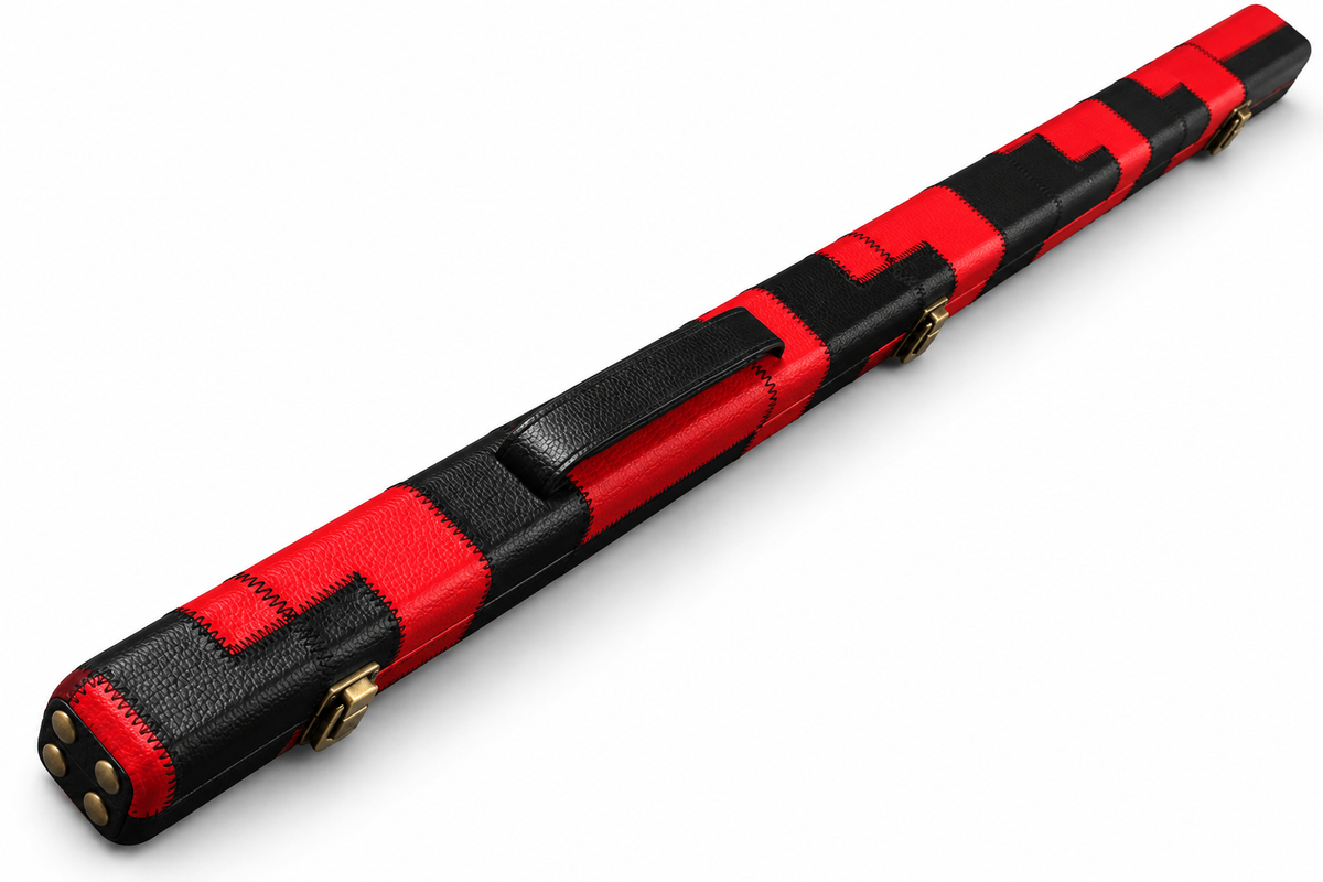 Slimline Patchwork Red & Black | 1 Piece Cue Case