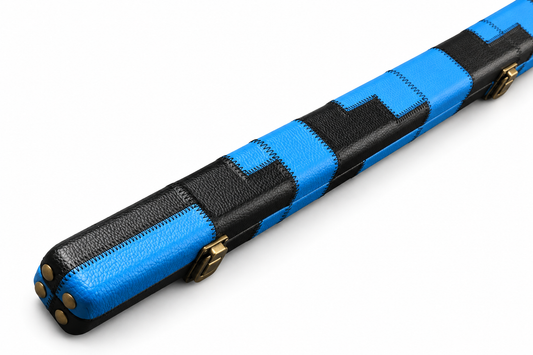 Slimline Patchwork Blue & Black | 1 Piece Cue Case