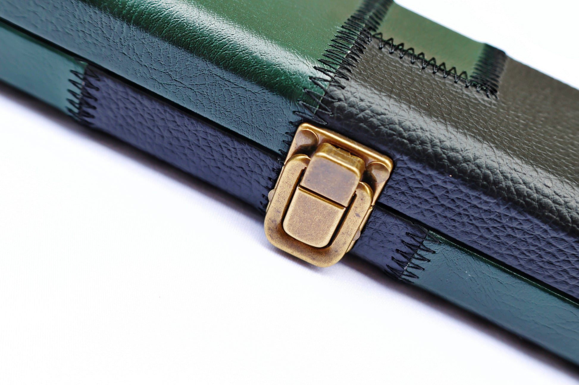 Patchwork Green & Black | 1 Piece Cue Case - Perry Cues