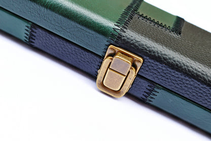 Patchwork Green & Black | 1 Piece Cue Case - Perry Cues