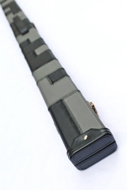 Grey & Black Patch | 3/4 Cue Case - Perry Cues