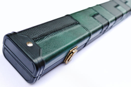 Patchwork Green & Black | 1 Piece Cue Case - Perry Cues