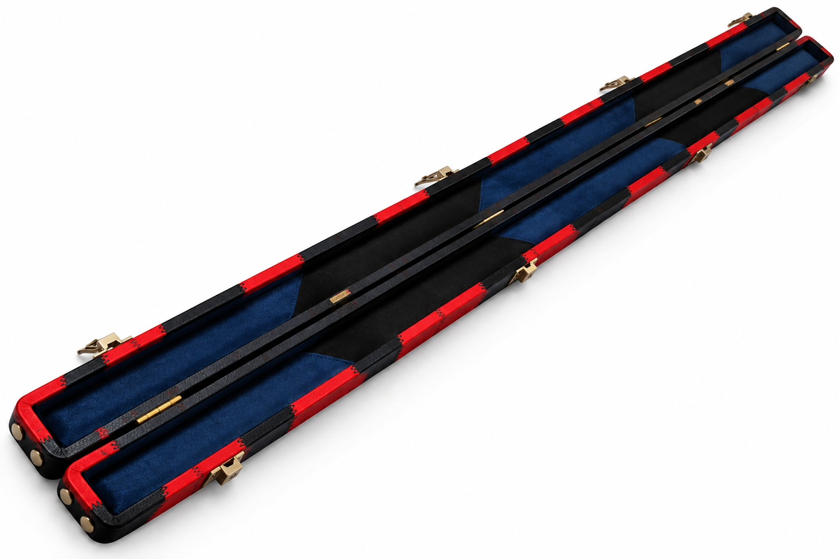 Slimline Patchwork Red & Black | 1 Piece Cue Case